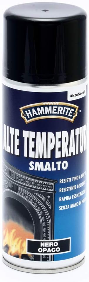 Spray Alte Temperature, Nero Opaco (400 Ml), Hammerite