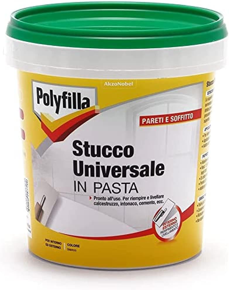 Stucco Universale in Pasta per Interno ed Esterno (1 kg), Polyfilla