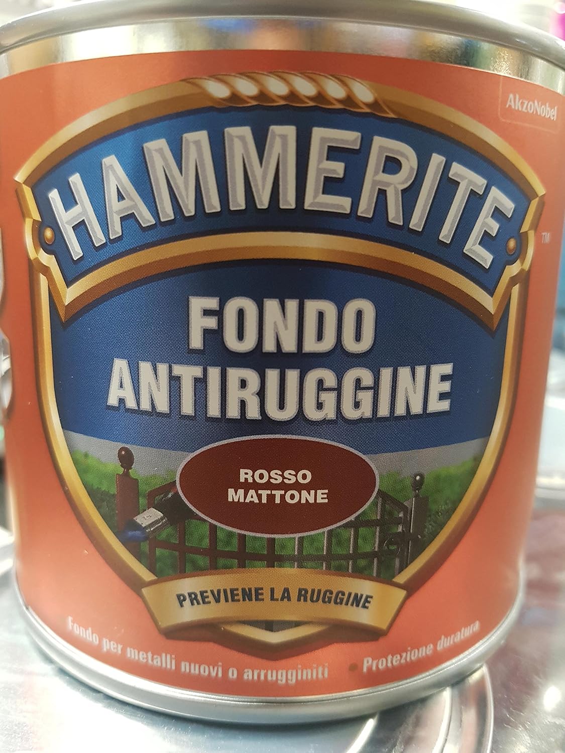 Fondo Anti-Ruggine, Rosso Mattone opaco (500 Ml), Hammerite
